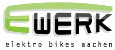 EWERK elektro bikes aachen Logo in Grün und Schwarz
